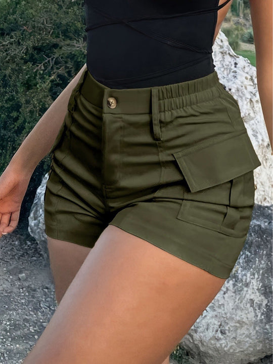Damen Cargo-Shorts mit elastischem Bund und praktischen Seitentaschen R&B