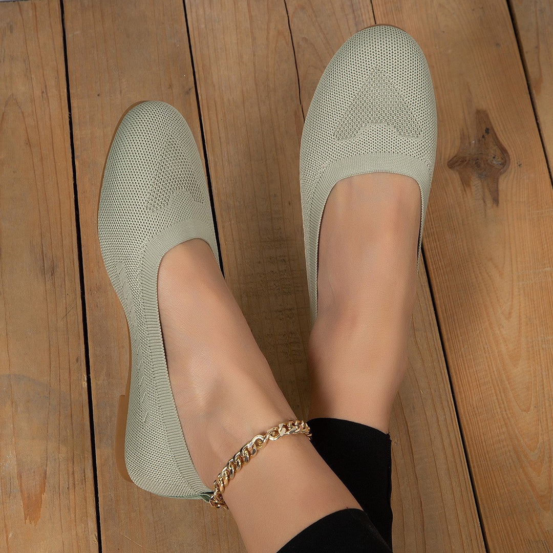 Damen Atmungsaktive Slip-On Ballerinas im minimalistischen Design R&B