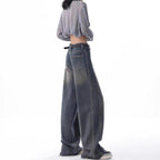 Damen Oversized Jeans mit lässigem Schnitt und hoher Taille R&B