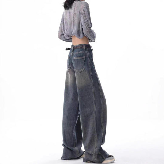 Damen Oversized Jeans mit lässigem Schnitt und hoher Taille R&B
