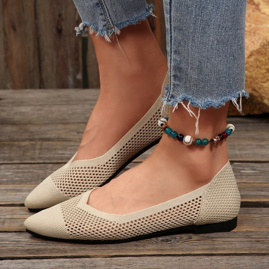 Damen Ballerinas mit luftiger Netzstrukturoberfläche R&B