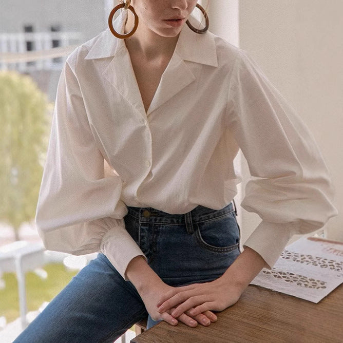 Damen Bluse mit voluminösen Ärmeln