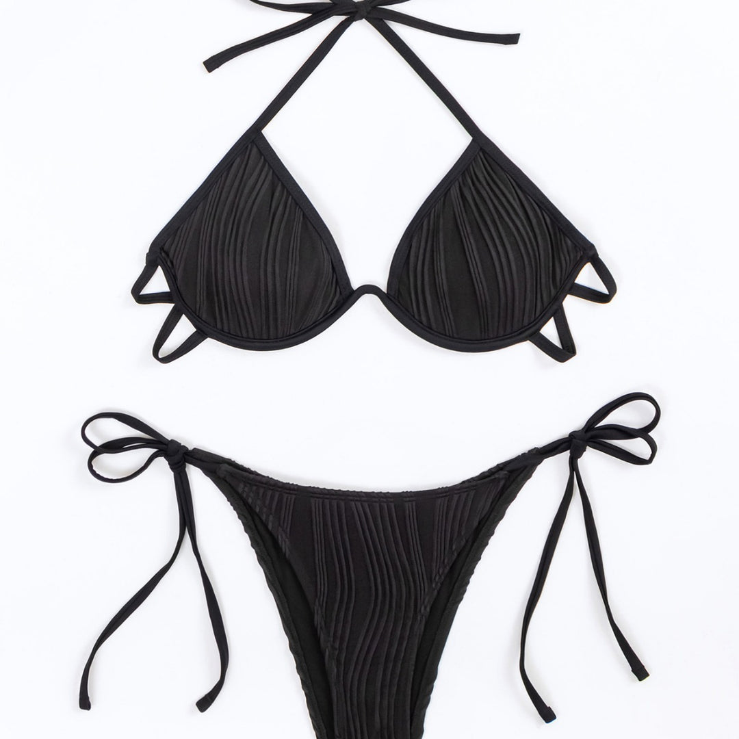 Damen Triangel-Bikini mit Rippendesign R&B