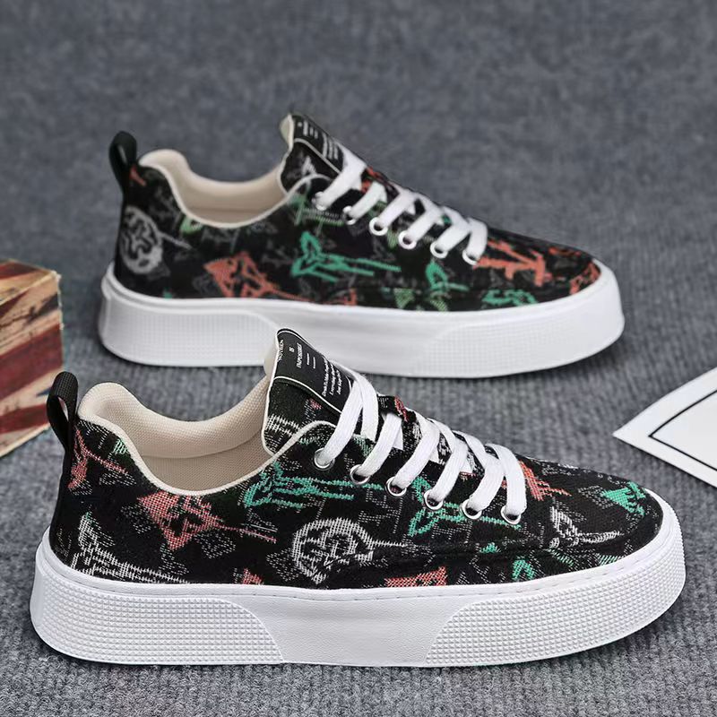 Damen Modische Canvas Sneakers mit einzigartiger Druckgestaltung R&B