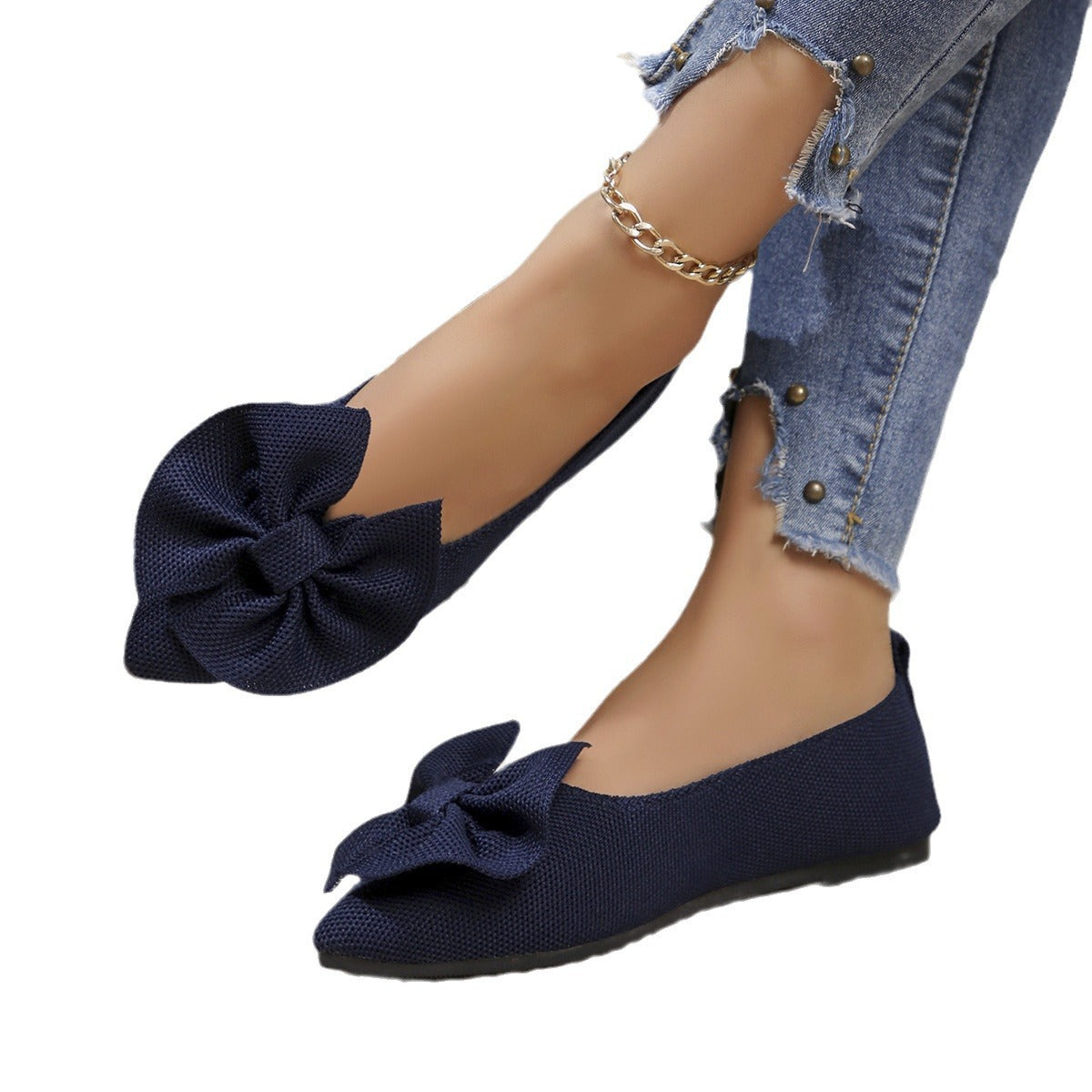 Damen Ballerinas mit dekorativem Schleifen-Design R&B
