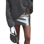 Damen modischer Pulli aus Mohair-Mischung mit lässigem Schnitt R&B