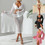 Damen gehäkelter Strandüberwurf mit eleganten Schlagärmel R&B