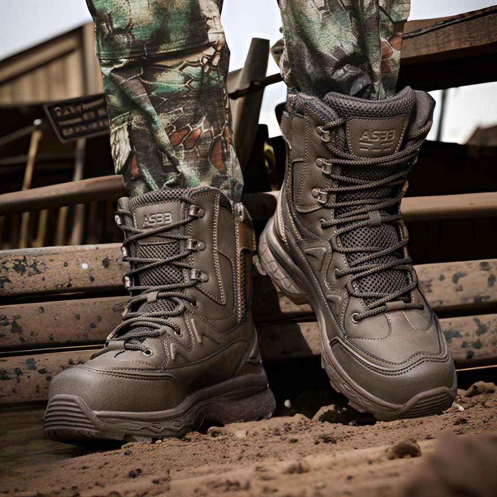 Herren Einsatz- und Tactical Boots mit hohem Knöchelschutz und rutschfester Sohle R&B