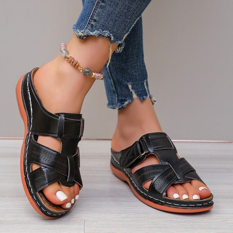 Damen Komfort-Sandalen mit verstellbaren Riemen und atmungsaktiver Sohle R&B