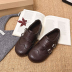 Damen elegante Schnürschuhe mit modischem Schnallenverschluss R&B