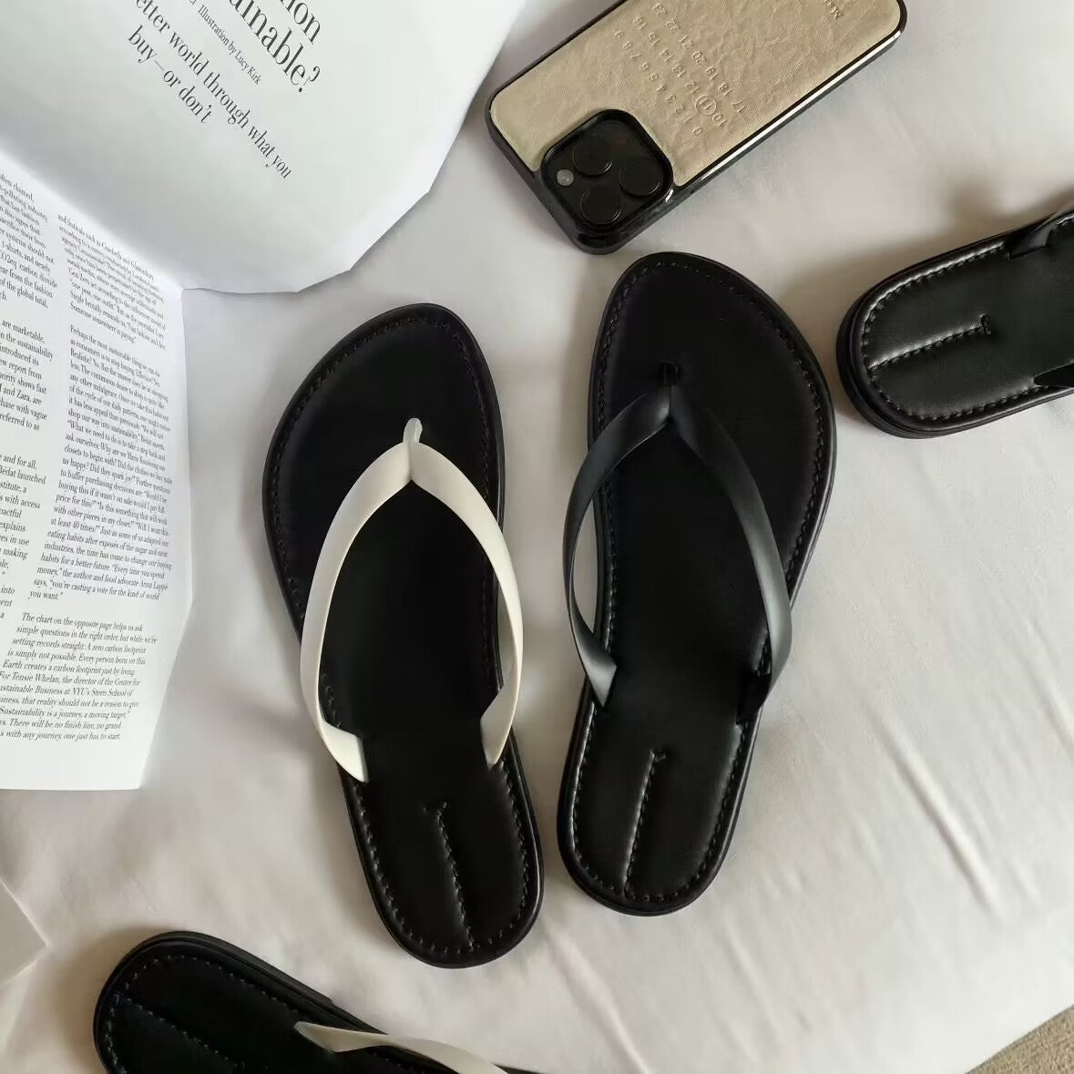 Damen Zehentrenner mit minimalistischem Design und ergonomischem Fußbett R&B
