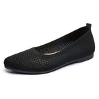 Damen Ballerinas mit atmungsaktivem Strickoberteil und flexiblem Fußbett R&B