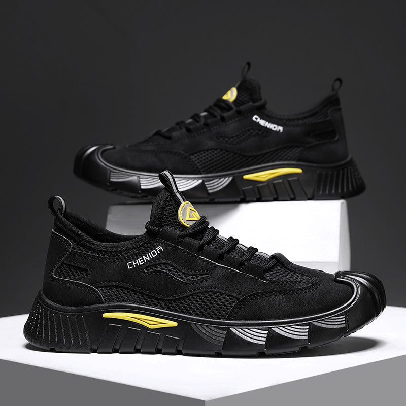 Damen Sportliche Sneakers mit luftiger Oberflächenstruktur und strapazierfähigem Sohlenprofil R&B