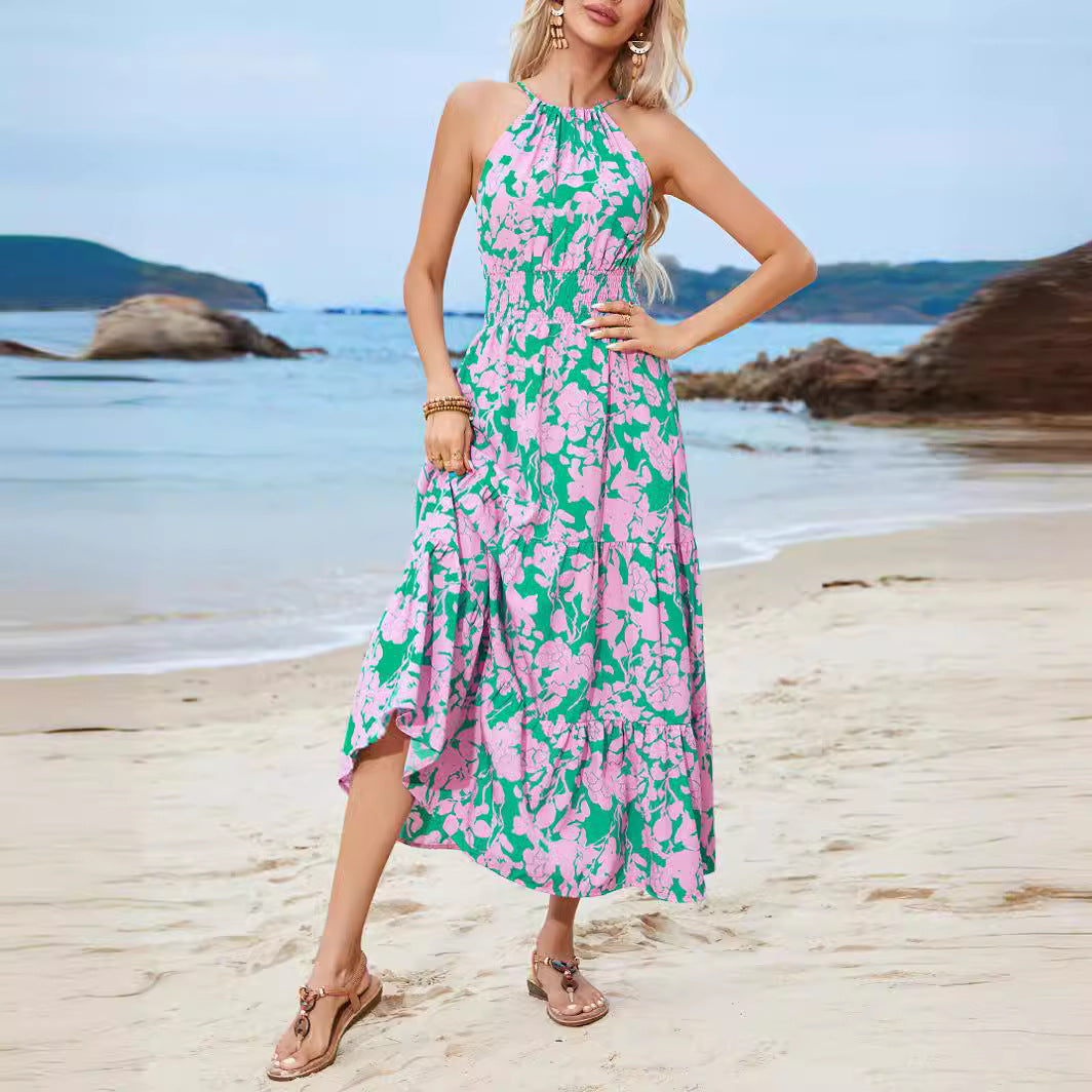 Damen Maxikleid mit floralem Muster R&B