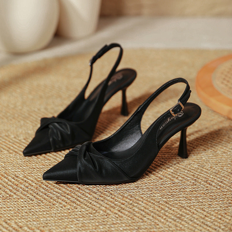 Damen Slingback-Pumps mit eleganter Drapierung R&B