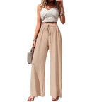 Damen Weitgeschnittene Sommerhose mit elastischem Bund R&B