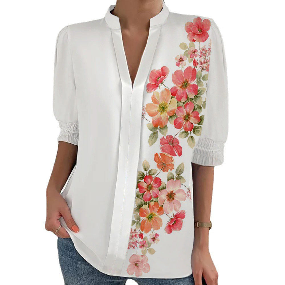 Damen Bluse mit elegantem Floral-Design R&B