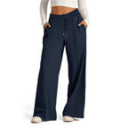 Damen weite Freizeithose mit elastischem Bund und praktischen Taschen R&B