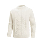 Herren Strickpullover mit strukturiertem Design und hohem Kragen