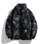 Damen futuristische Steppjacke mit astronautischen Mustern R&B