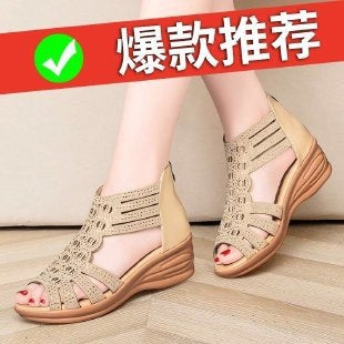 Damen mit funkelnden Strassverzierungen und geschlossenen Fersen Sandalen R&B