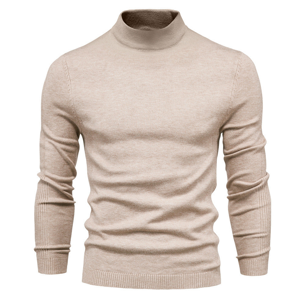 Herren stilvoller Rollkragenpullover aus weicher Merinowolle R&B