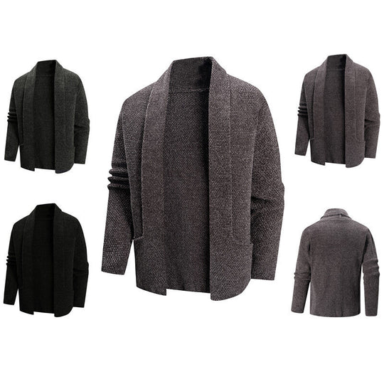 Damen Elegante Strickjacke mit schickem Revers und Taschen R&B