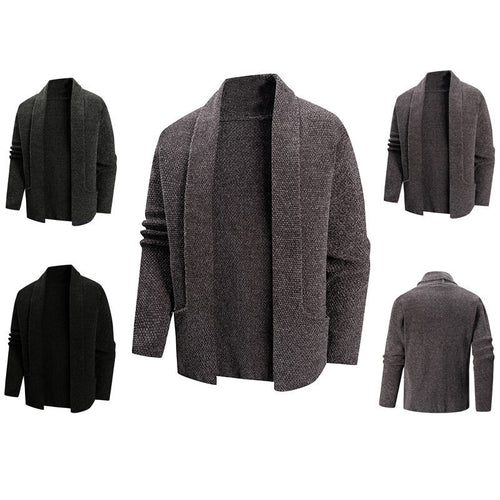 Damen Elegante Strickjacke mit schickem Revers und Taschen R&B