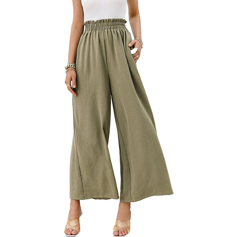 Damen Weite Palazzo-Hose mit elastischem Bund R&B