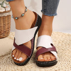 Damen Komfortable Clogs mit modischem Kreuzband-Design und ergonomischer Fußbettung R&B