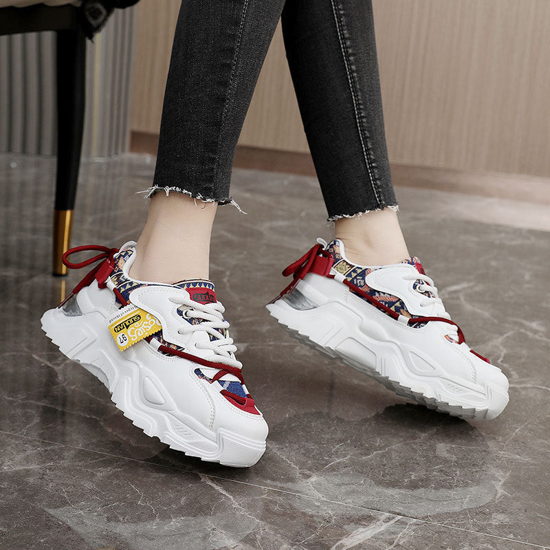 Damen modische Chunky Sneaker mit innovativem Obermaterial und sportlichem Design R&B