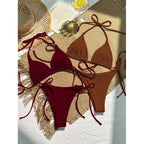 Damen Triangel-Bikini-Set mit regulierbaren BindR&Bändern und gefüttert R&B