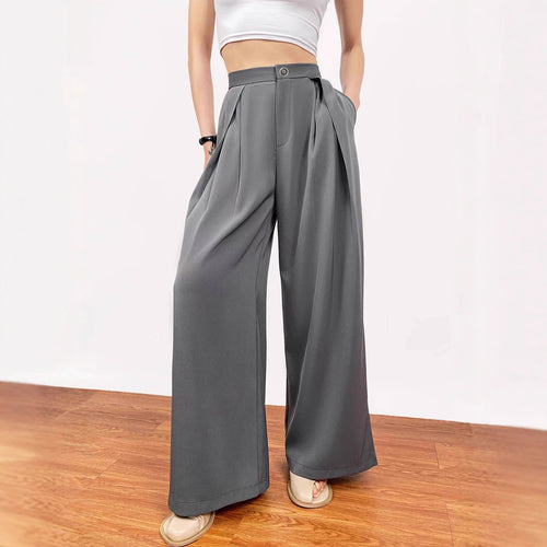 Damen weite Palazzo-Hose mit eleganter Bundfaltenverarbeitung R&B