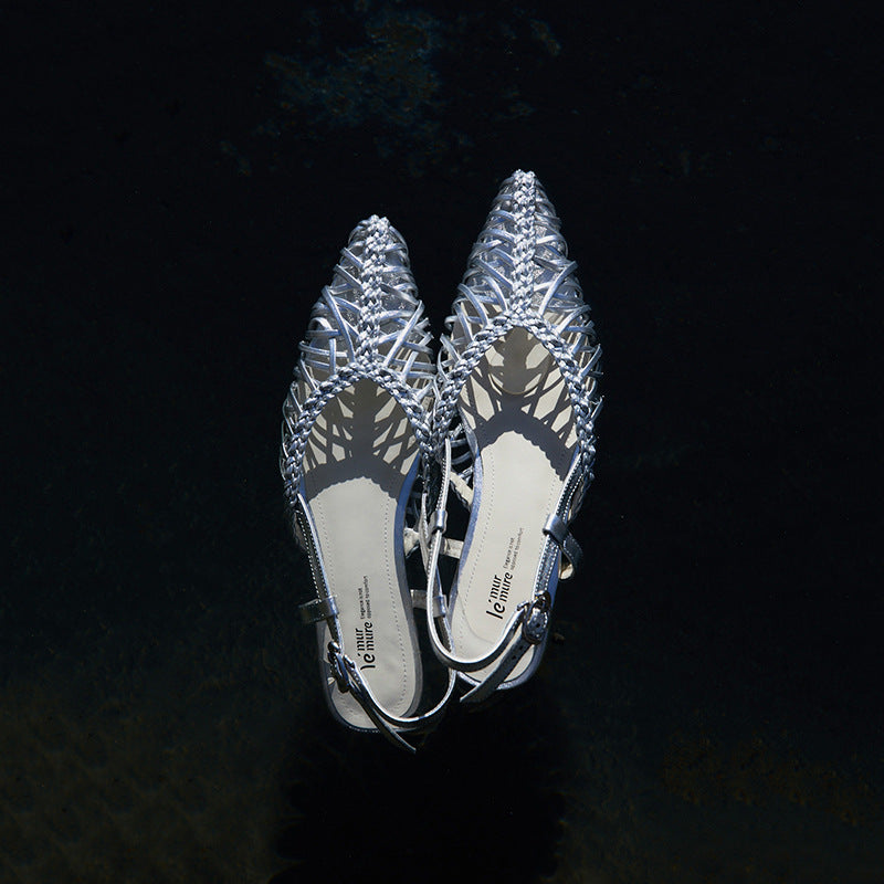 Damen Elegante und luftige Sandalen mit feinem Riemendesign