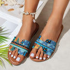 Damen Sommerliche Pantoletten mit funkelndem Design und ergonomischer Fußbettung R&B