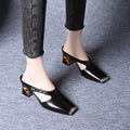 Damen Sling-Pumps mit geometrischem Blockabsatz und modischem Riemchen R&B