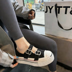 Damen Plateauslipper mit verstellbarem Riemchen und geschlossenen Zehen R&B