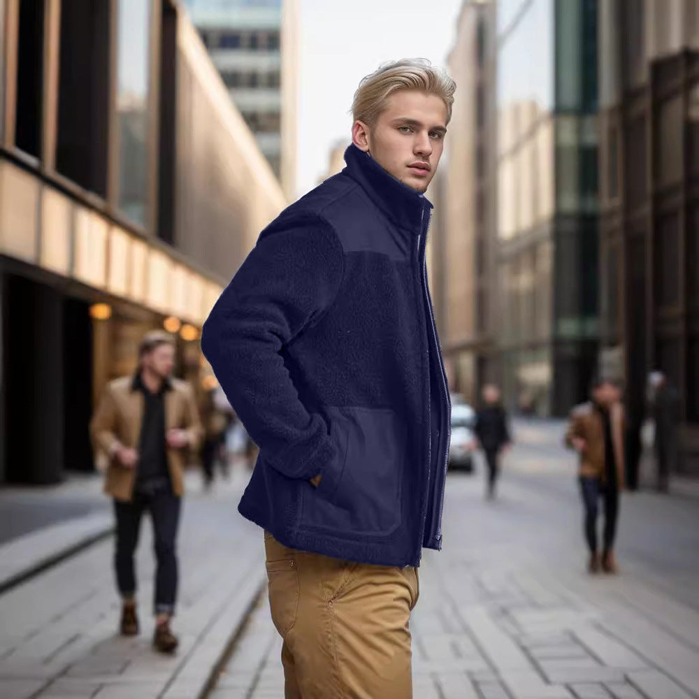 Herren Fleecejacke mit hochwertigem Innenfutter und praktischen Reißverschlusstaschen R&B