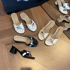 Damen Sling-Pumps mit elegantem Kettenakzent und modischem Schlangenlederdesign R&B