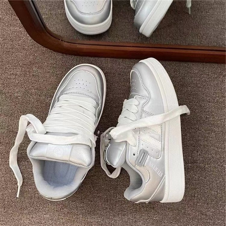 Damen Sportliche Sneaker mit Metallic-Oberfläche und gepolsterter Innensohle R&B