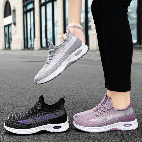 Damen Sportliche Fitness-Sneaker mit atmungsaktivem Obermaterial und rutschfester Sohle R&B