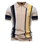 Herren stylisches Poloshirt mit modernen Farbstreifen