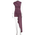 Damen Wickelkleid mit asymmetrischem Schnitt und Raffungen R&B