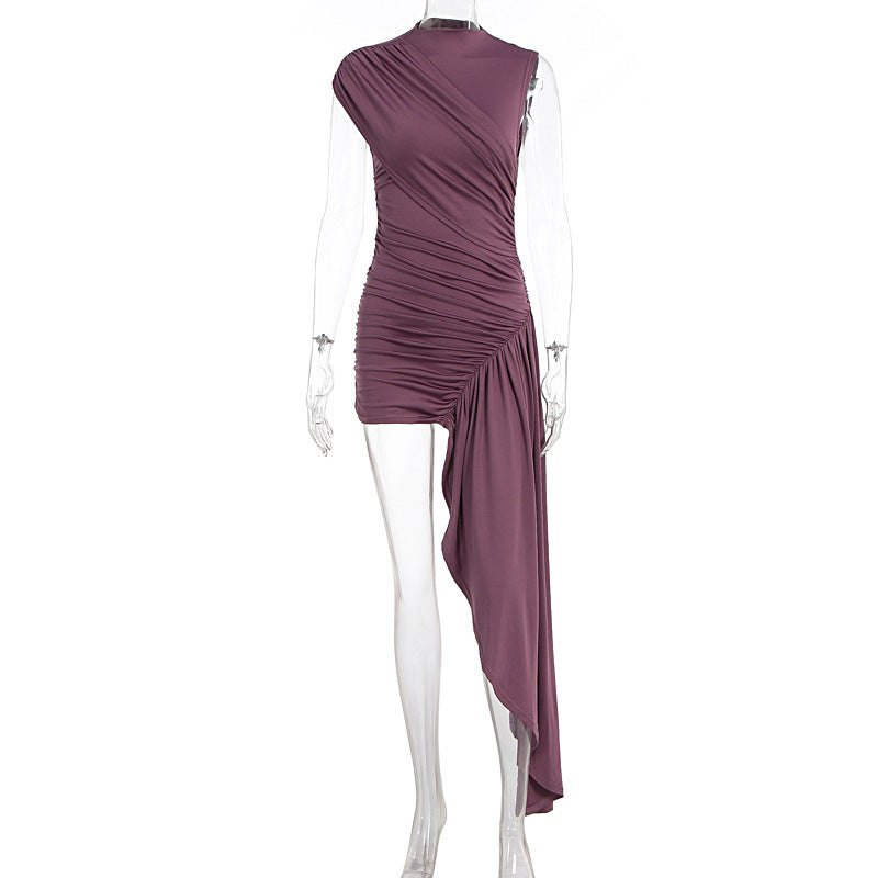 Damen Wickelkleid mit asymmetrischem Schnitt und Raffungen R&B