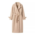 Damen elegante Wollmantel mit Gürteldetail R&B