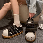 Damen Sneakers mit breiten Klettverschlüssen und lässigem Design
