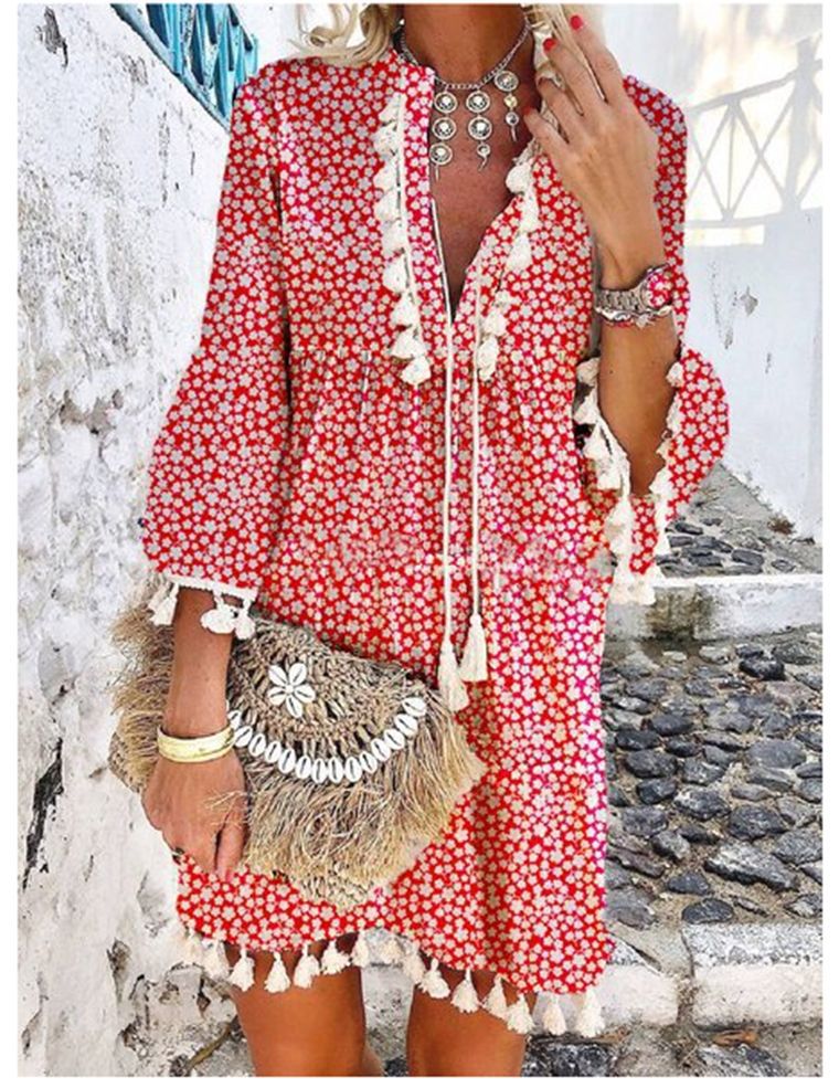 Damen Sommerkleid mit Stickerei R&B