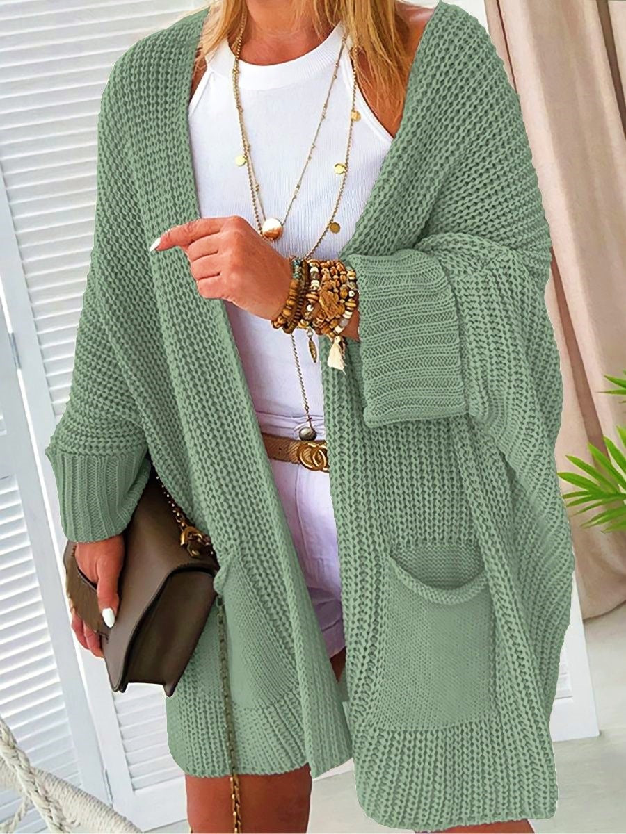 Damen Grober Strick-Cardigan R&B