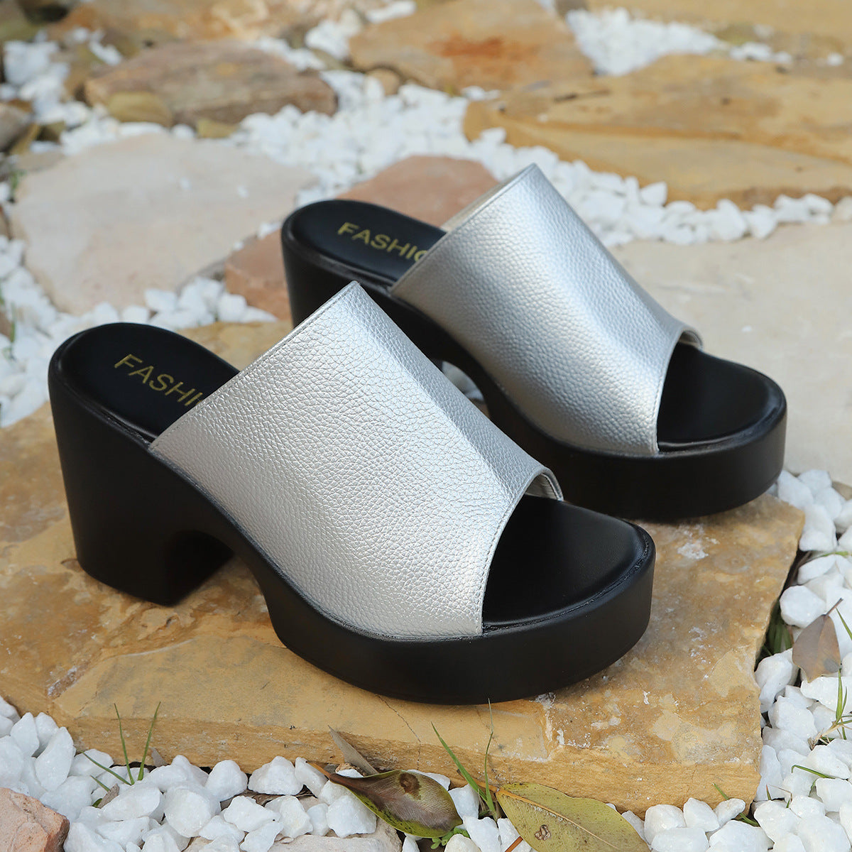 Damen High-Top Plattform-Sandalen mit elegantem Riemen-Design