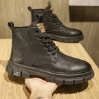 Damen Robuste Lederboots mit rutschfester Gummisohle und dämpfendem Innenfutter R&B